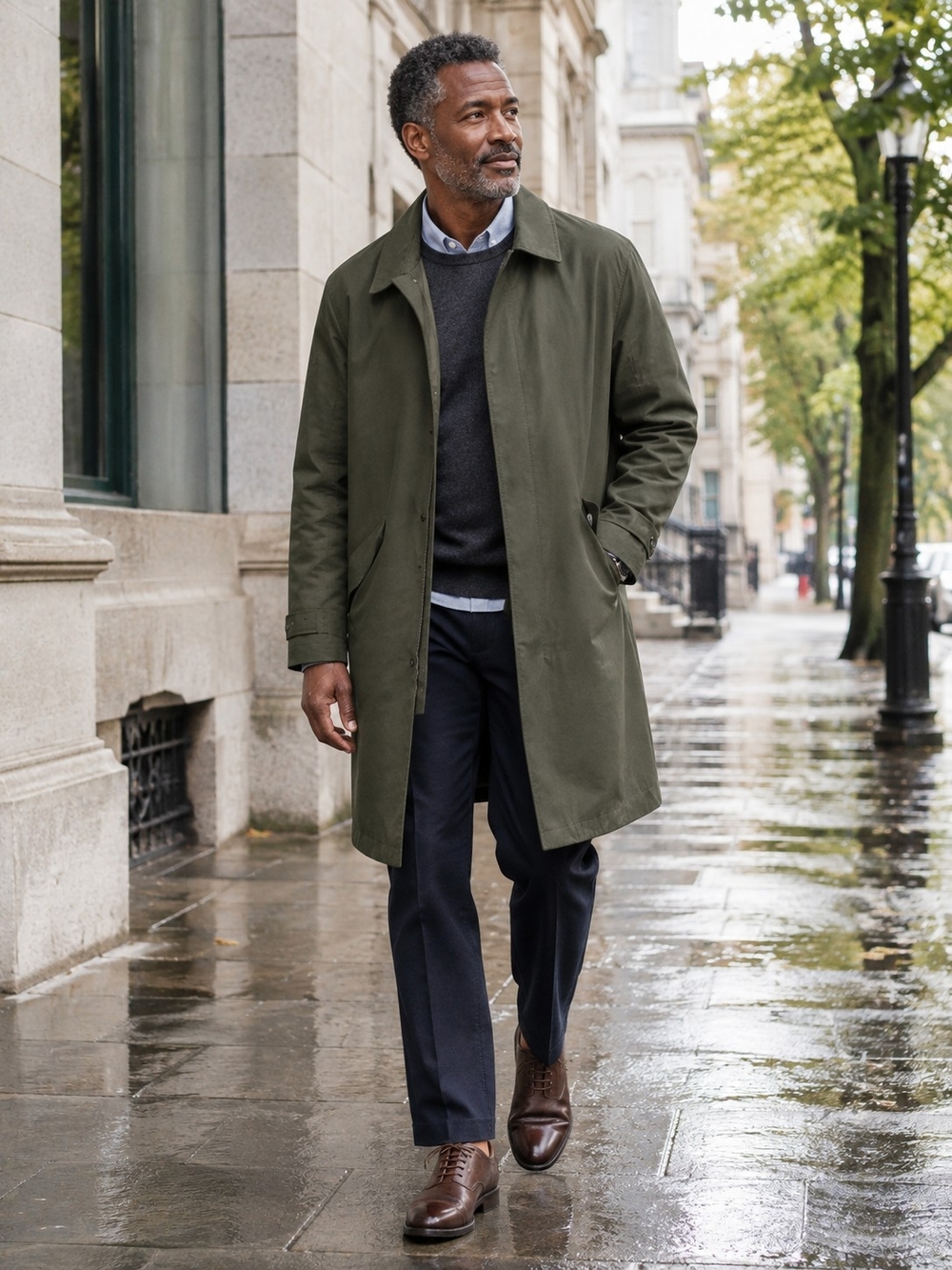 Brooks Brothers XXL Olive eVent Waterproof Rain Coat Cotton Nylon Heritage
